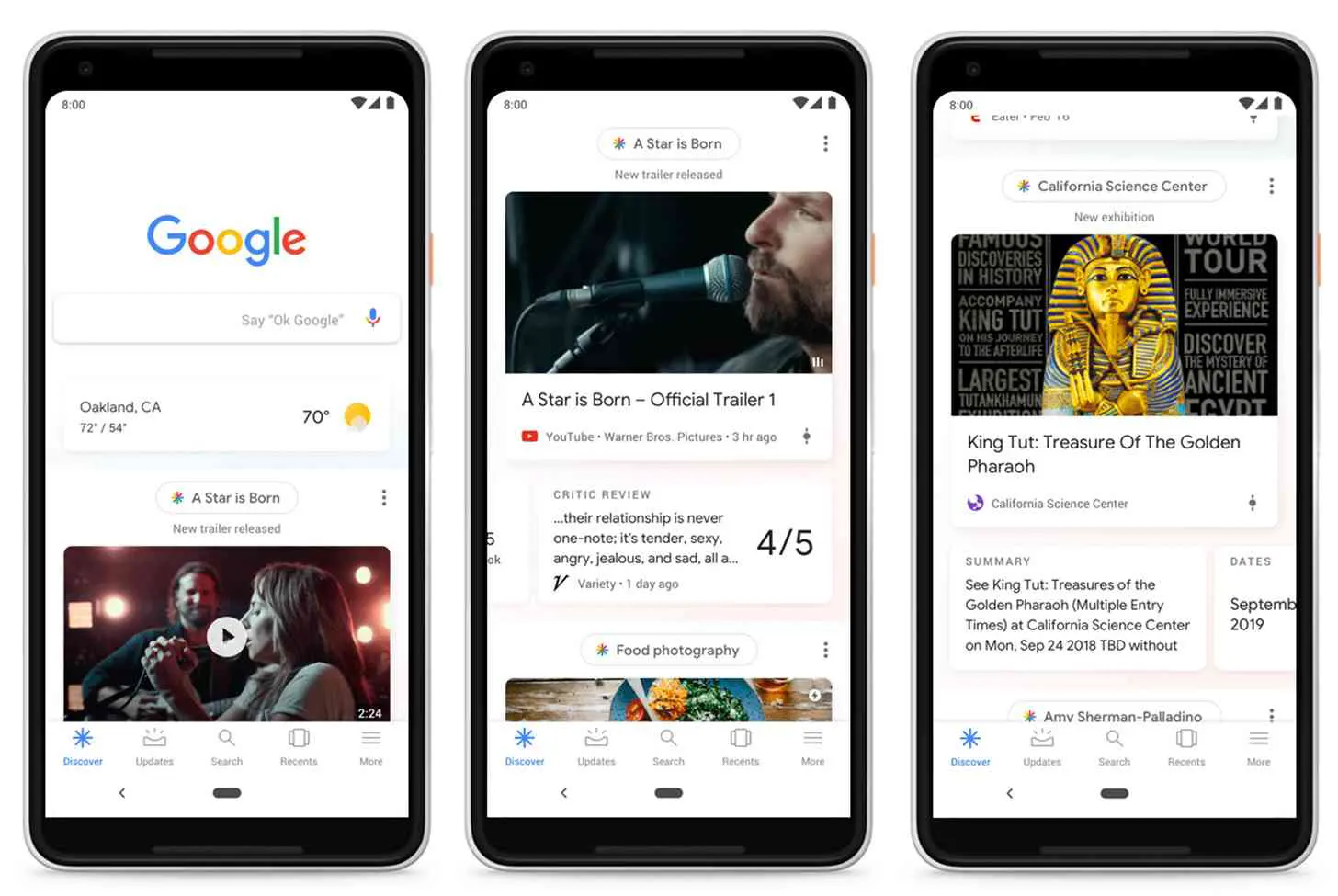 Voorbeeld Google Discover feed