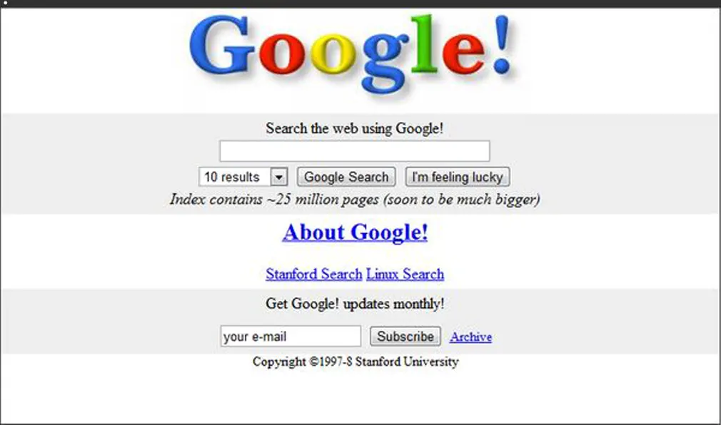 Eerste Google website