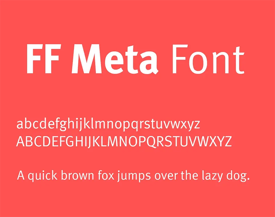 Lettertype FF Meta