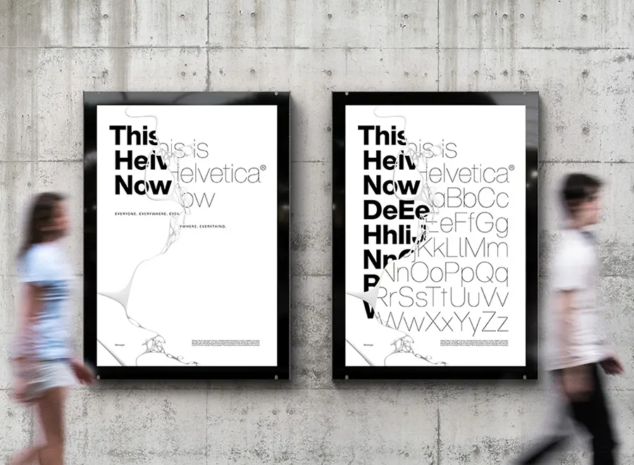 Lettertype Helvetica Now