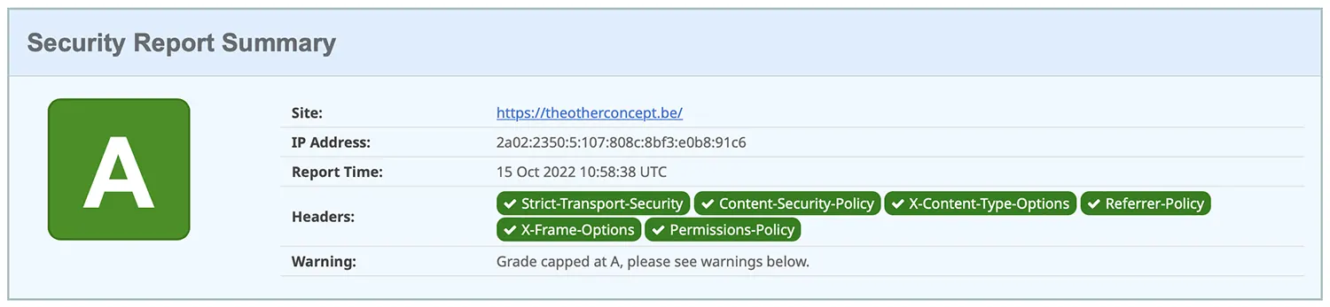 Test security headers