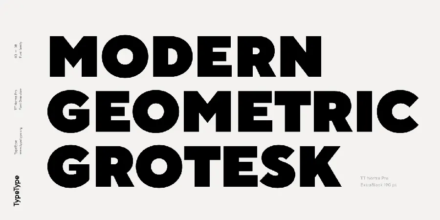 Lettertype TT Norms Pro